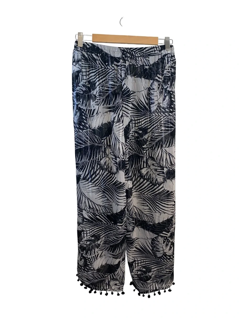 Club Z Wide Leg Beach Pant Sheer Cover Up Resortwear vacation poolside - Picture 9 of 10